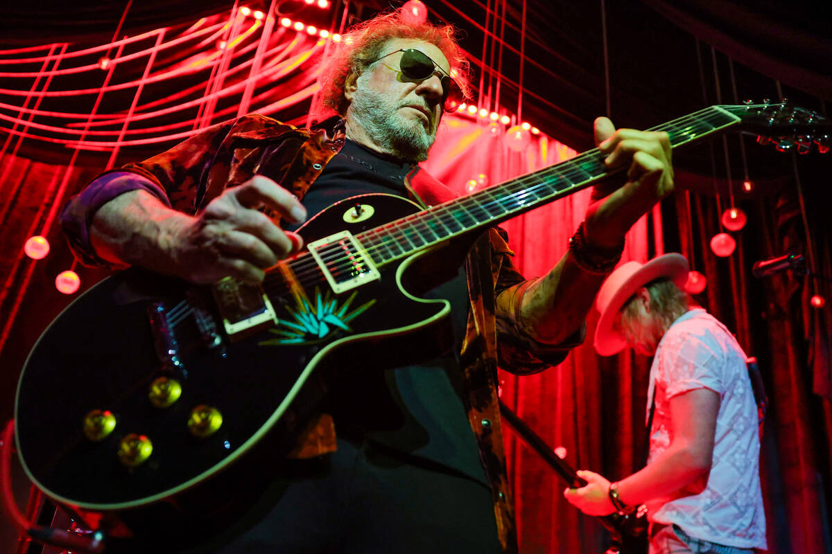 Sammy Hagar performs during the grand opening of Caspian's at Caesars Palace on Friday, Jan. 10 ...