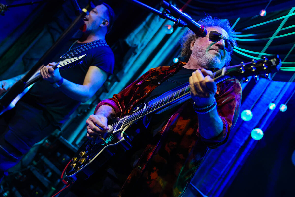 Sammy Hagar performs during the grand opening of Caspian's at Caesars Palace on Friday, Jan. 10 ...