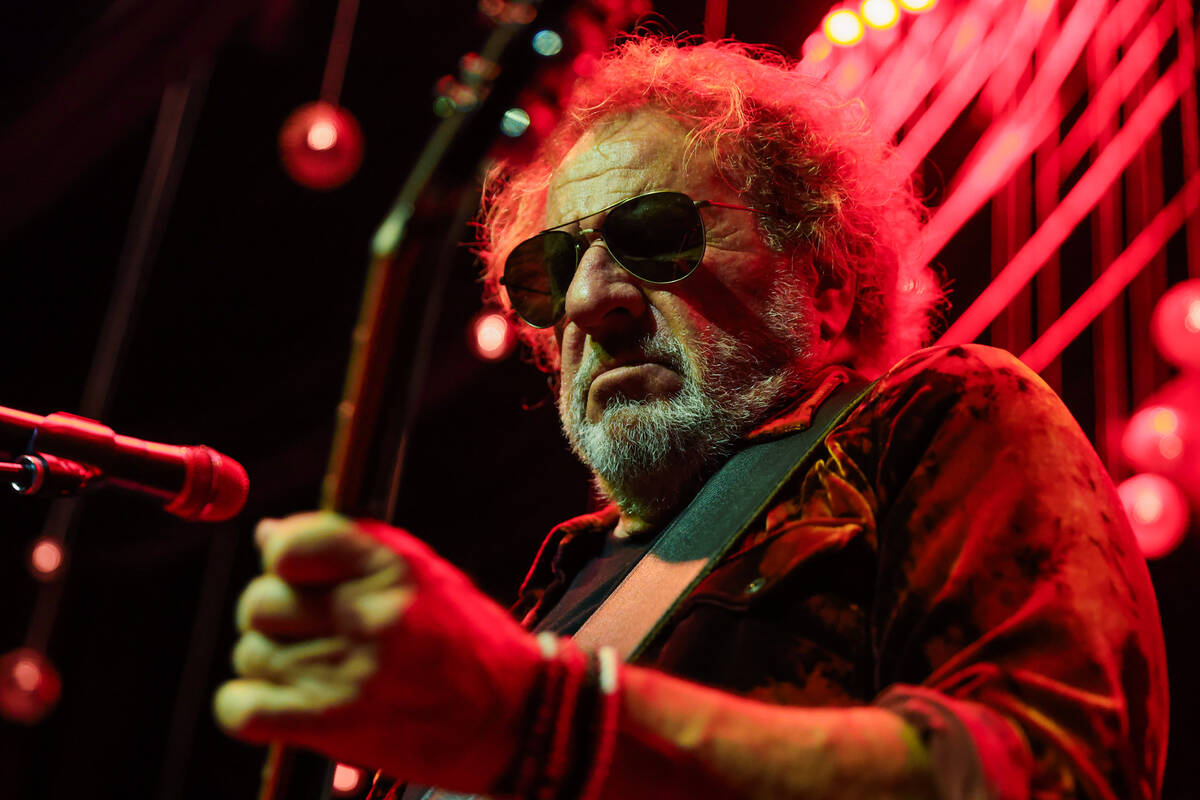 Sammy Hagar performs during the grand opening of Caspian's at Caesars Palace on Friday, Jan. 10 ...