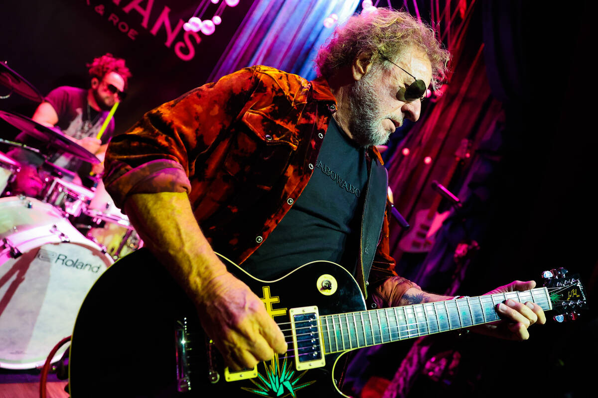 Sammy Hagar performs during the grand opening of Caspian's at Caesars Palace on Friday, Jan. 10 ...