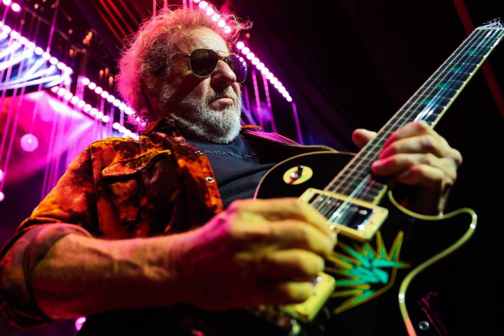 Sammy Hagar performs during the grand opening of Caspian's at Caesars Palace on Friday, Jan. 10 ...