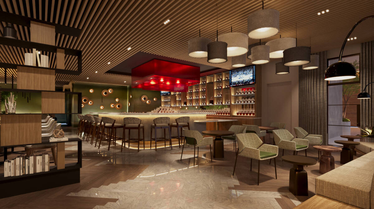 A rendering of the bar and lounge at Boa Steakhouse, set to open in the Palazzo Tower of The Ve ...