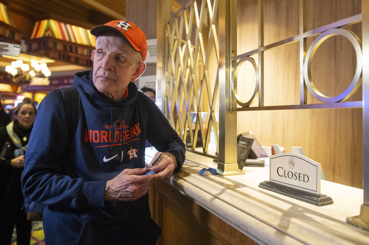 Jim McIngvale, better known as "Mattress Mack," waits for an attendant to get his chi ...