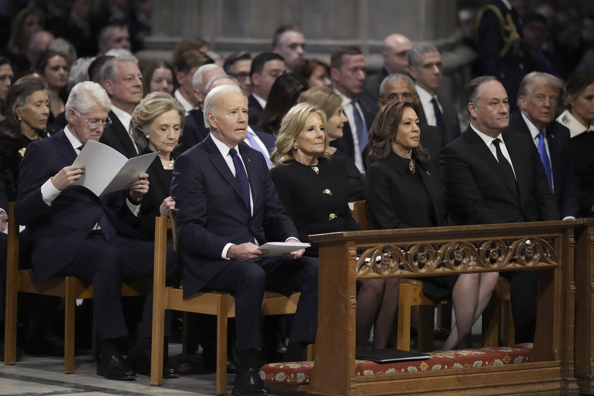 President Joe Biden, first lady Jill Biden, Vice President Kamala Harris, second gentleman Doug ...