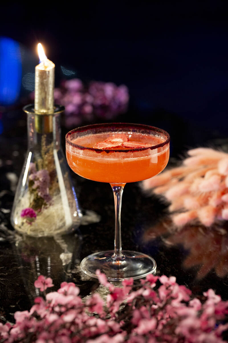 An Incognito mocktail from Chéri Rooftop in Paris Las Vegas on the Strip. (Sabin Orr)