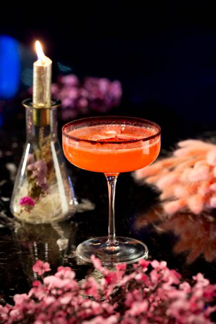 An Incognito mocktail from Chéri Rooftop in Paris Las Vegas on the Strip. (Sabin Orr)