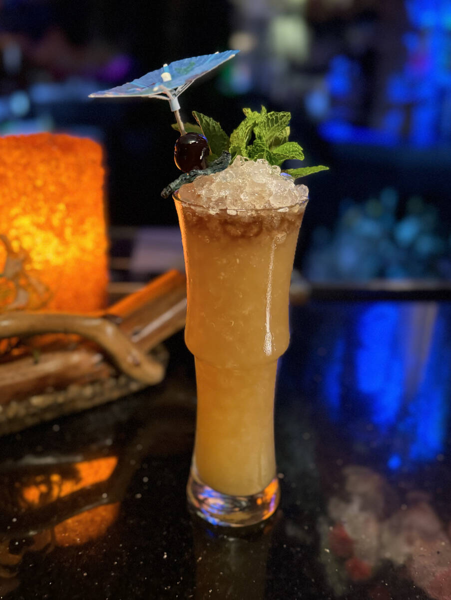 A Tropical Vertigo mocktail from The Golden Tiki in Chinatown Vegas. (The Golden Tiki)