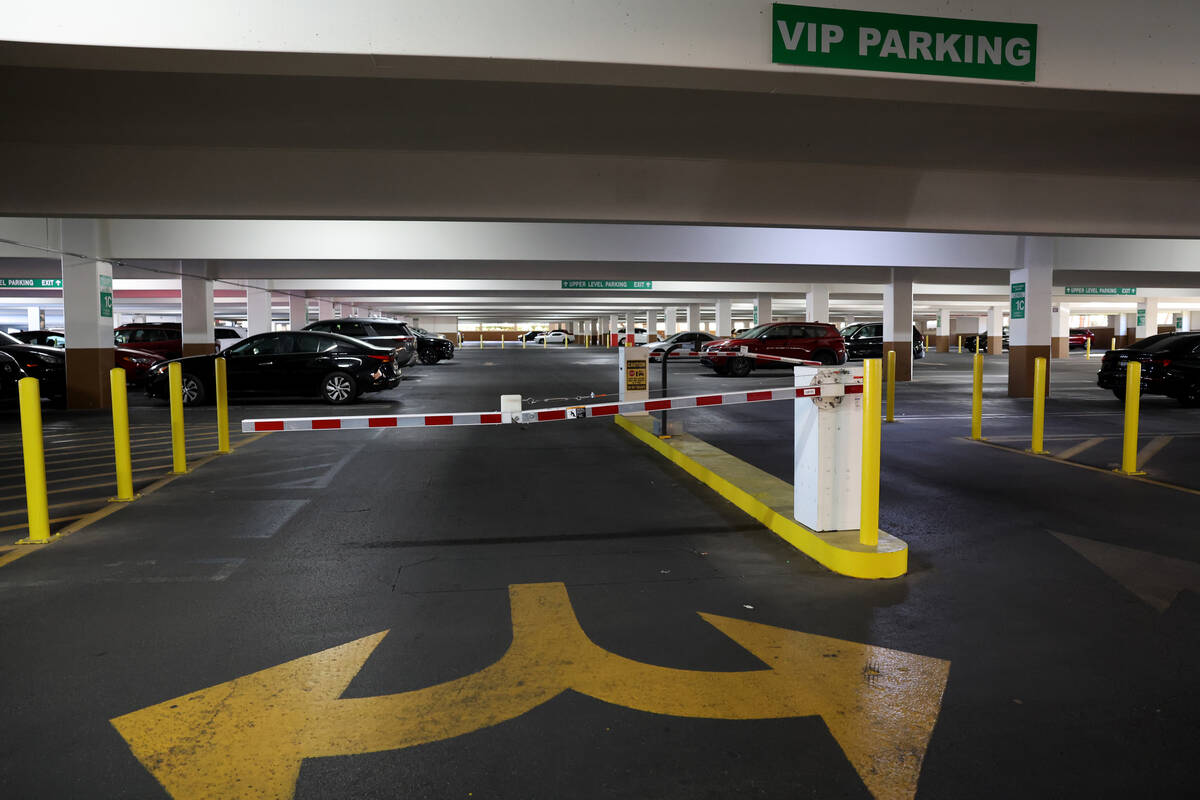 The VIP parking area of the Paseo Verde parking garage at Green Valley Resort Spa & Casino ...