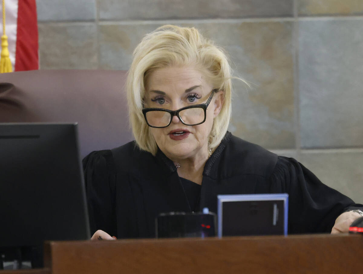 Judge Michelle Leavitt presides over the sentencing of Julius Trotter, who was found guilty of ...