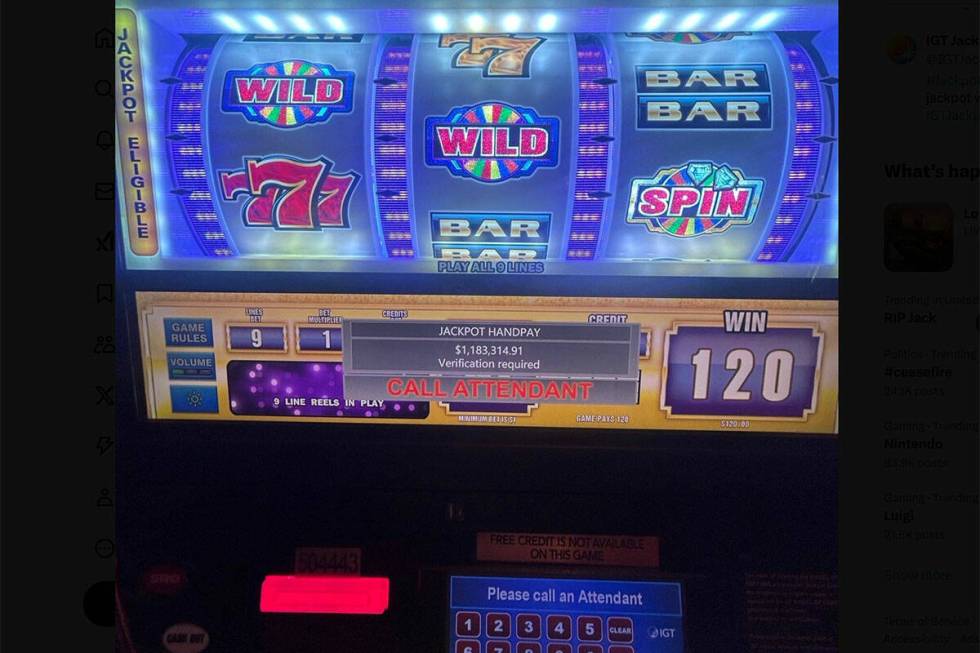 A lucky player at the Encore won $1,183,314.91 on a Wheel of Diamond Spins™ 2x Wilds slots ma ...