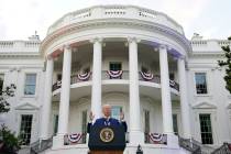 Joe Biden speaks during an Independence Day celebration on the South Lawn of the White House. ( ...