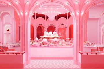 A rendering of the ice cream buffet at the Museum of Ice Cream planned to open in 2026 at Area ...