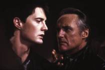 Kyle MacLachlan and Dennis Hopper in "Blue Velvet." (MGM)