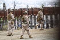 U.S. Marines deploy along the U.S.-Mexico border near the San Ysidro Port of Entry, Friday, Feb ...