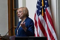 Gov. Janet Mills at the State House in Augusta, Maine, Tuesday, Jan. 28, 2025. (Shawn Patrick O ...