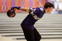 Shadow Ridge bowler Jerrad Barczyszyn bowls during high school bowling individual state champio ...