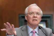 Kroger CEO William Rodney McMullen speaks during a Senate Judiciary Subcommittee on Competition ...