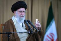 In this photo released by an official website of the office of the Iranian supreme leader, Supr ...