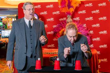 Penn & Teller perform the Cups & Balls trick at the Rio on Monday, March 3, 2025. (Rio Hotel)