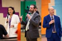 (From left to right) Nevada Superintendent of Public Instruction Jhone Ebert; Jesse Welsh, CEO ...