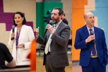 (From left to right) Nevada Superintendent of Public Instruction Jhone Ebert; Jesse Welsh, CEO ...