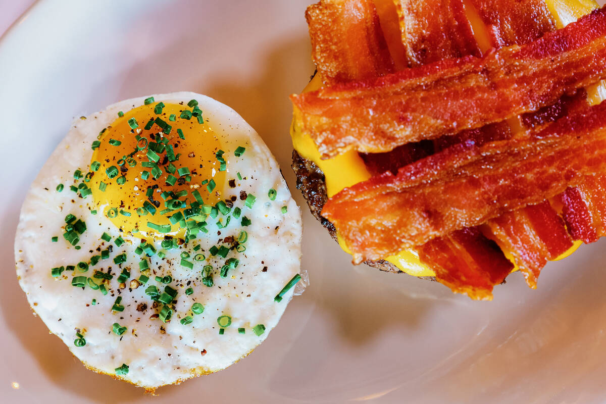 Le Hamburger is plated at Bar Boheme, a new restaurant by chef James Trees, in the Arts Distric ...