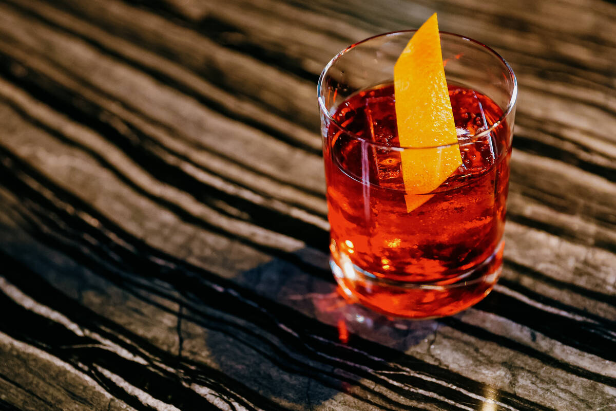 A boulevardier, a variation of the Negroni, is seen at Bar Boheme, a new restaurant by chef Jam ...